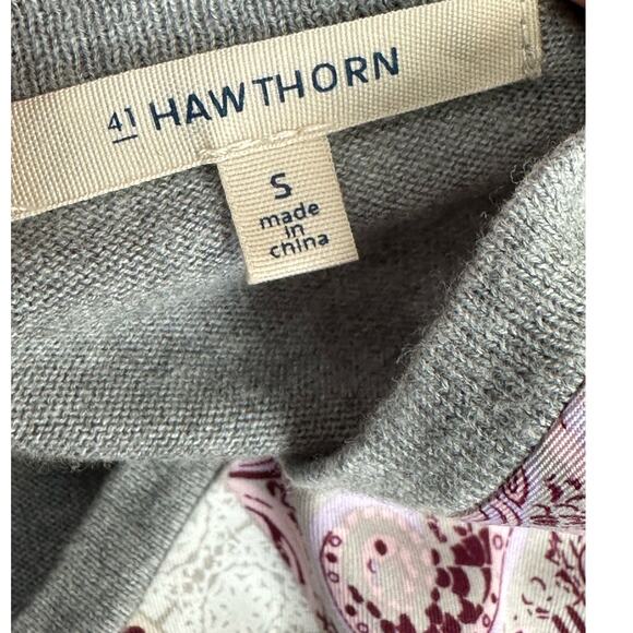 41 Hawthorn front floral panel long sleeves blouse size Small - Picture 3 of 9